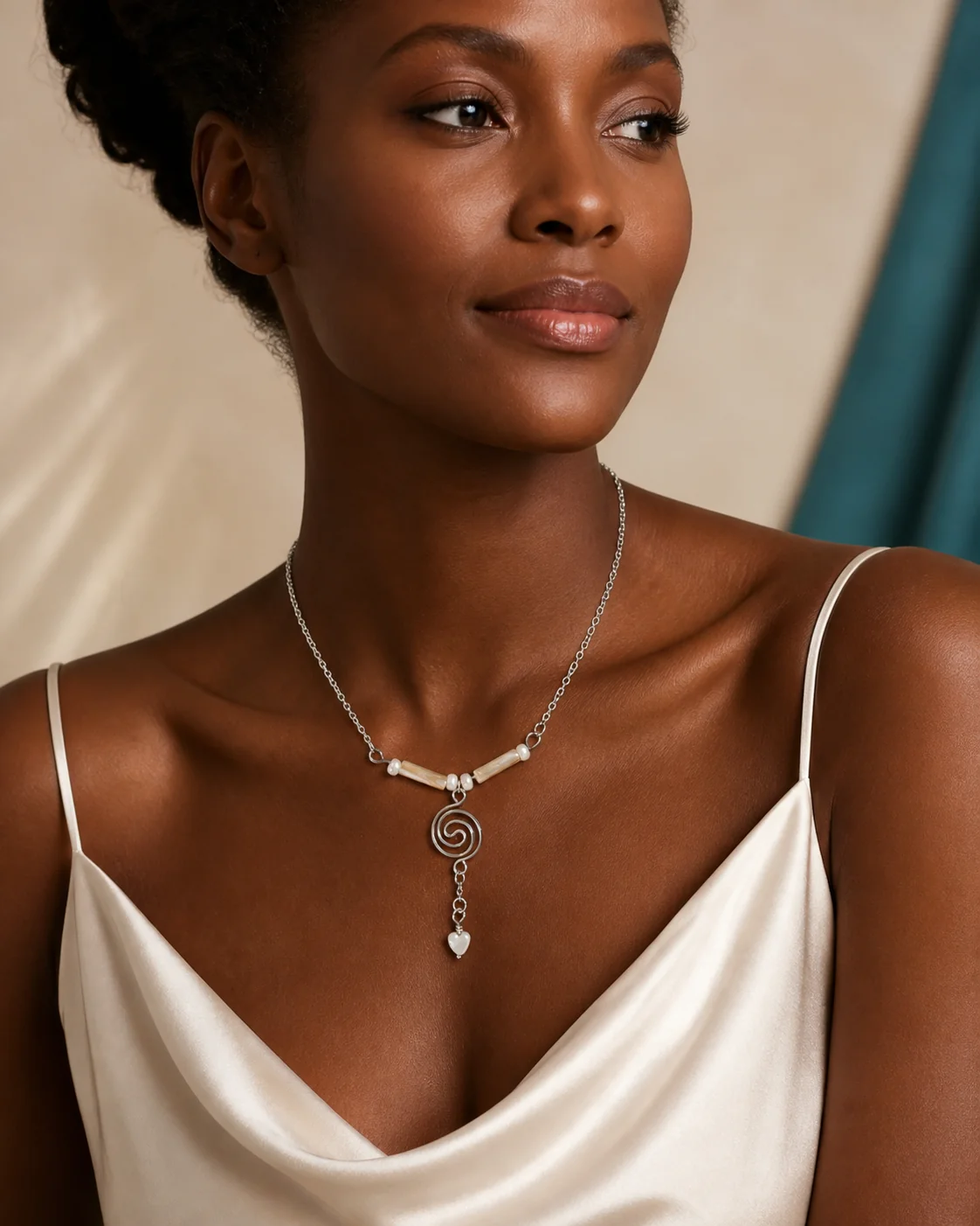 שרשרת ספירלה לב – תמונה 3